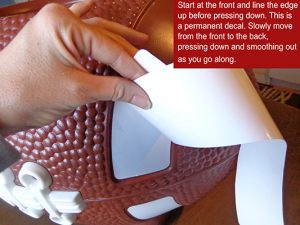 How To Restore a Little Tikes Football Toy Box : Football toy box smoothing out