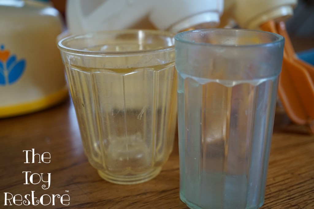 Fisher Price Fun With Food clear glasses can become brittle is bleached too long