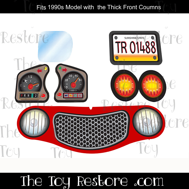 New Replacement decals that fits 1990s Little Tikes Cozy Coupe(no eyes)