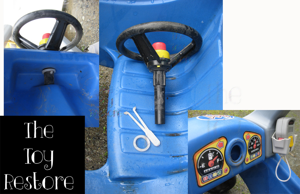 Little Tikes Cozy Coupe Steering Wheel Replacement Parts and where they go